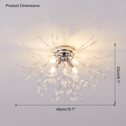 Dandelion Crystal Ceiling Light