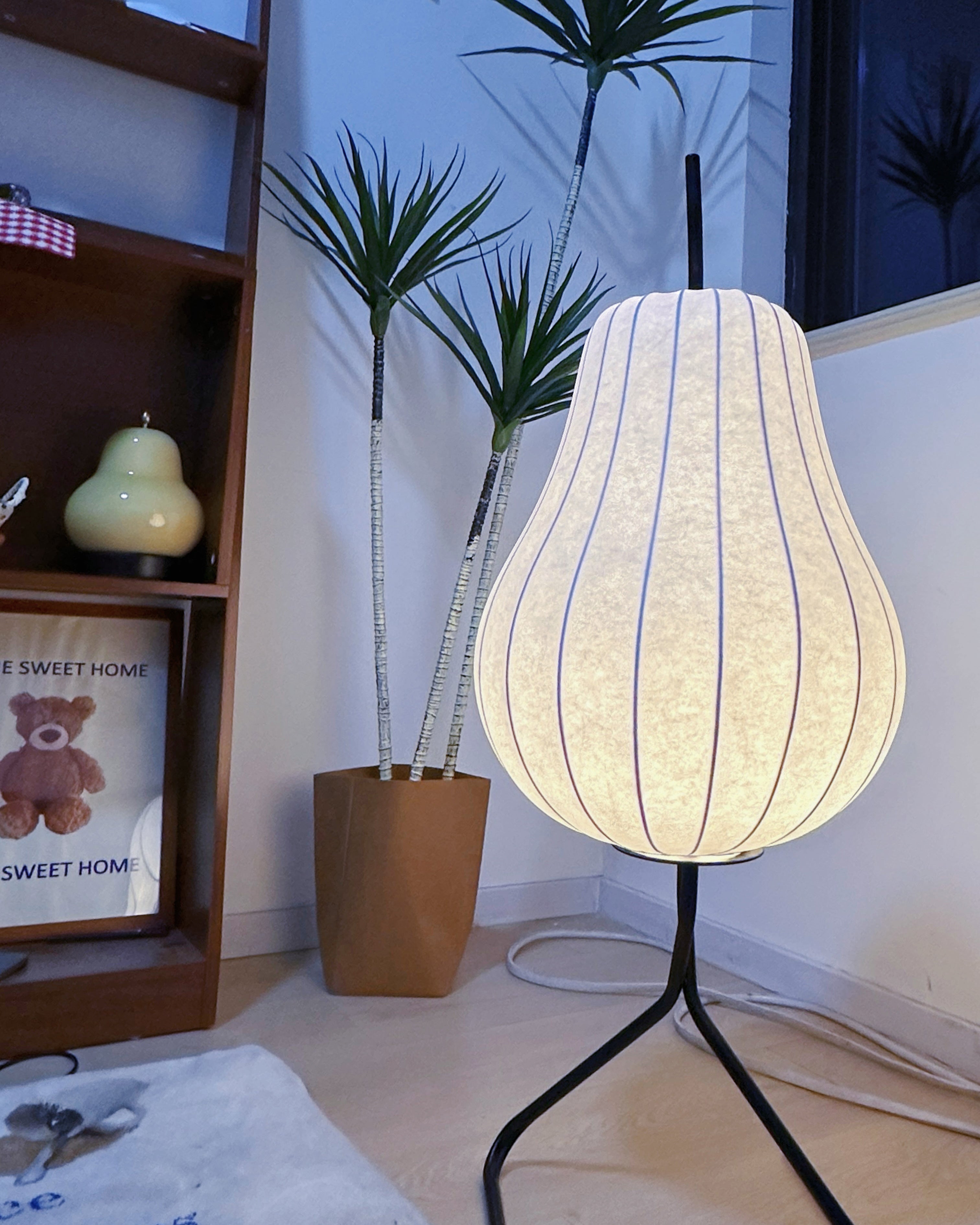 Lampadaire Lanterne Poire en Soie
