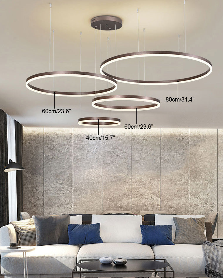 LED Ring Chandelier - Halo Rings