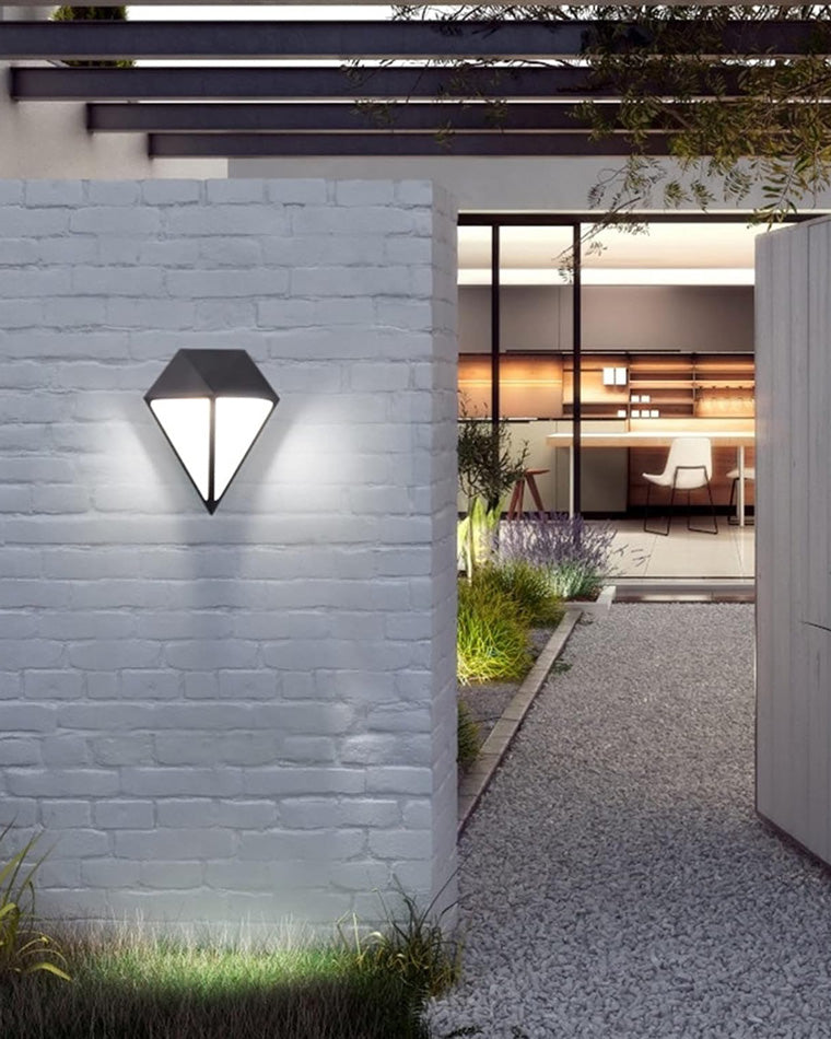 Prisma Black Outdoor Wall Sconce – Elegant Geometric Glow