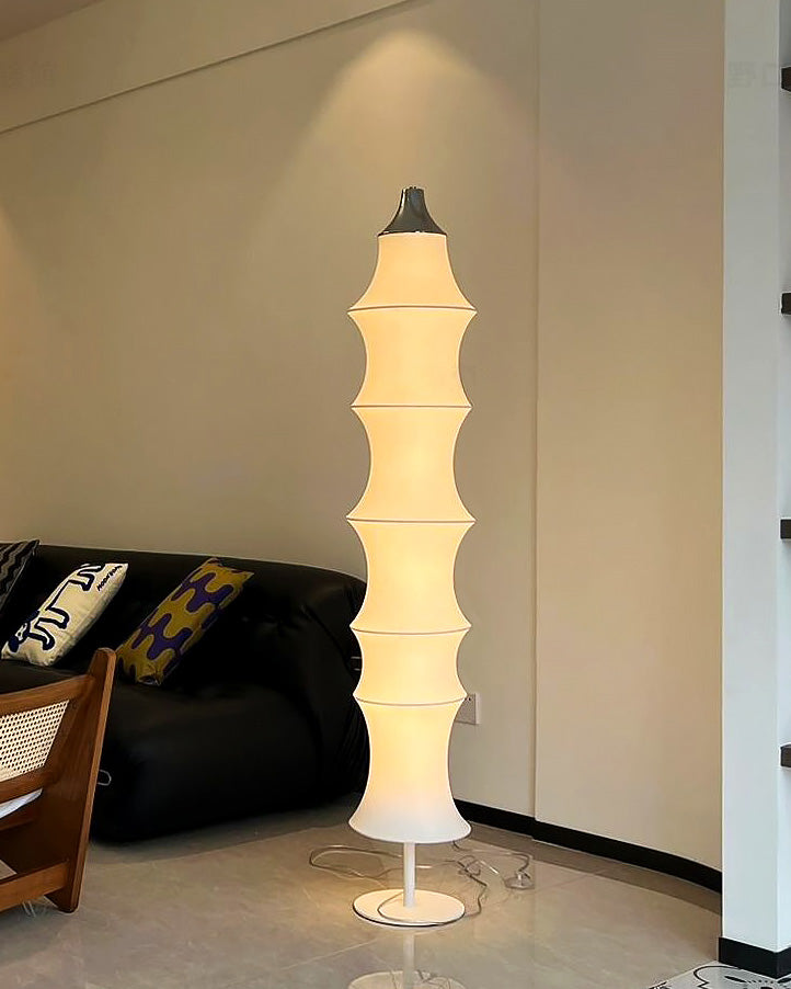 Japandi Silk Column Floor Lamp