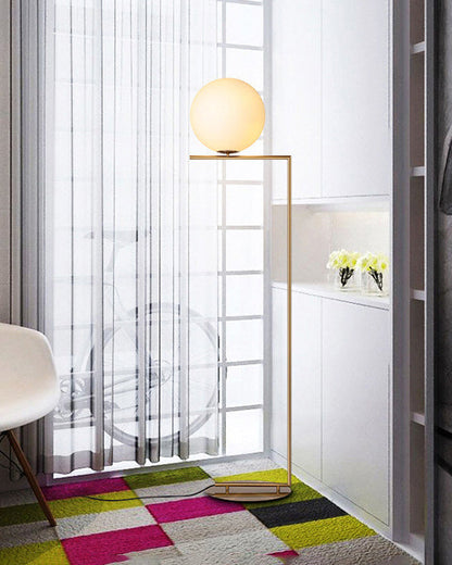 Lampadaire Globe en Verre