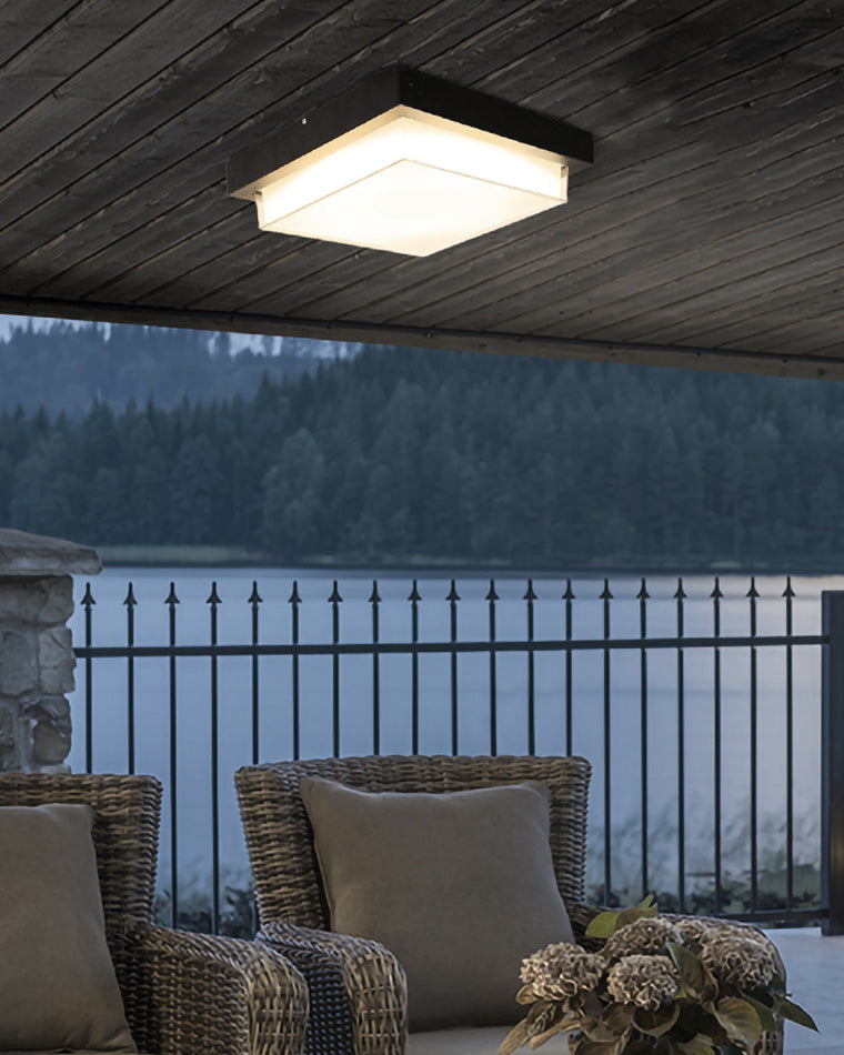 Outdoor Ceiling Light - Square Glow