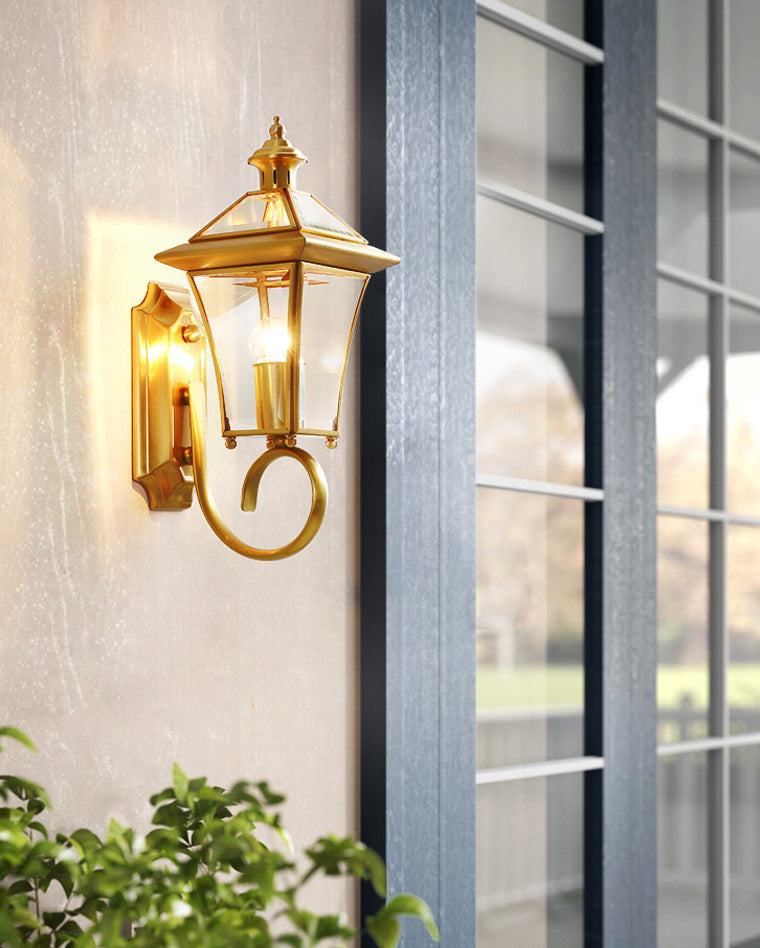 Solaria Outdoor Wall Light – Gold and Elegant