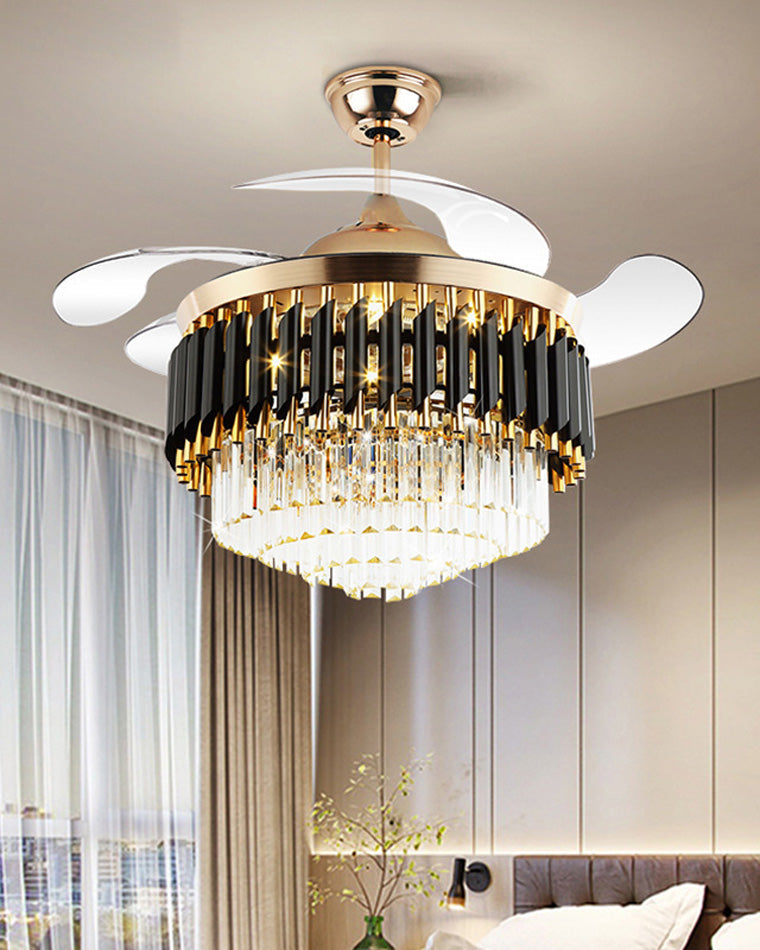 CrystalLux retractable fan