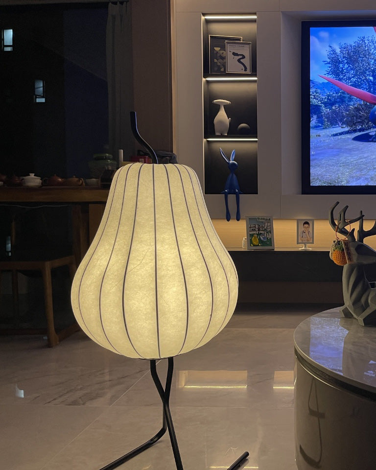 Lampadaire Lanterne Poire en Soie