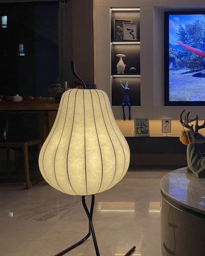 Silk Pear Lantern Floor Lamp