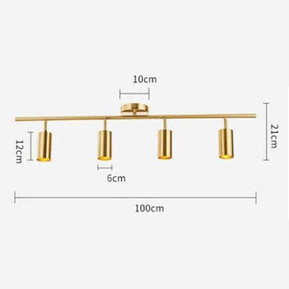 Plafonnier LED Aluminium Noir et Doré - Éclat Moderne-5