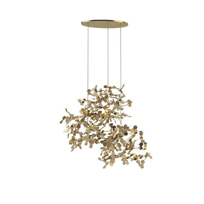 Hanging Chandelier - Silver/Gold Metallic Cloud