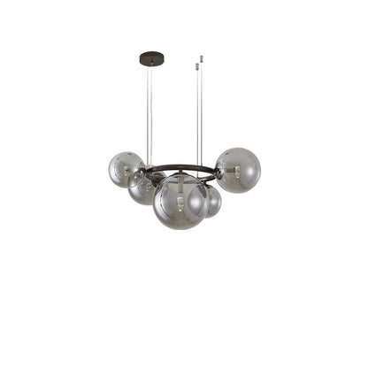 Lustre Boules de Verre Colorées