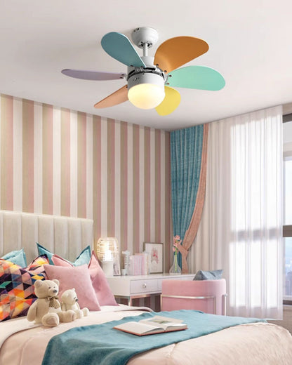 Rainbow Wooden Ceiling Fan