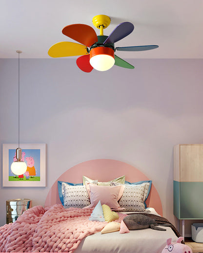 Rainbow Wooden Ceiling Fan