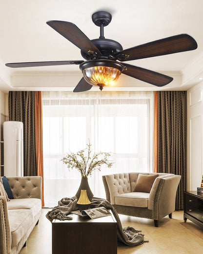Heritage Walnut Ceiling Fan