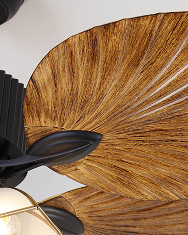 Golden Palm Tree Ceiling Fan