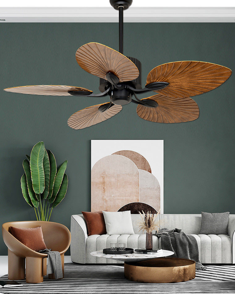 Golden Palm Tree Ceiling Fan
