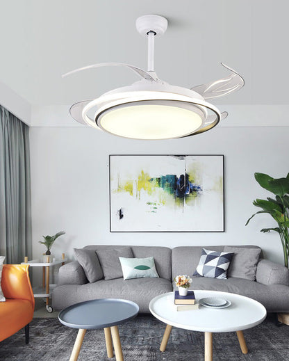 AeroFold Retractable Ceiling Fan with Integrated LED Lighting