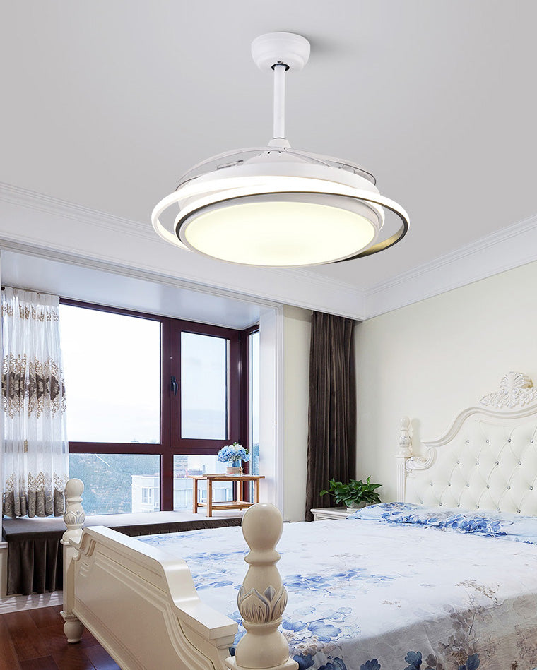 AeroFold Retractable Ceiling Fan with Integrated LED Lighting