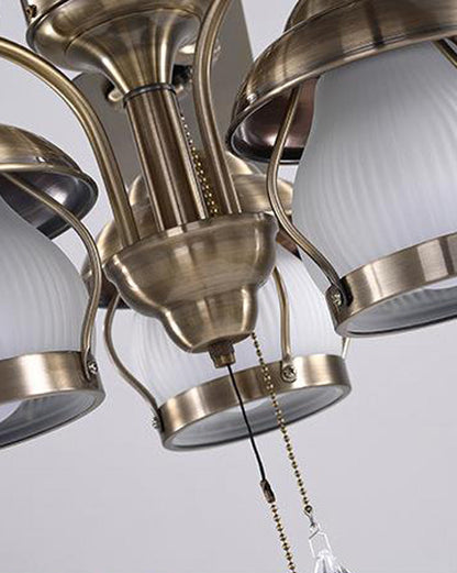 Vintage Ceiling Fan with Chandelier