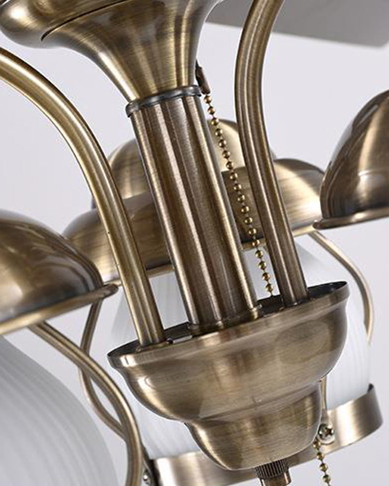 Vintage Ceiling Fan with Chandelier