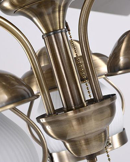 Vintage Ceiling Fan with Chandelier