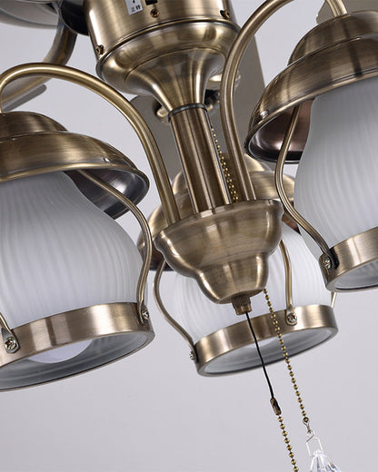 Vintage Ceiling Fan with Chandelier