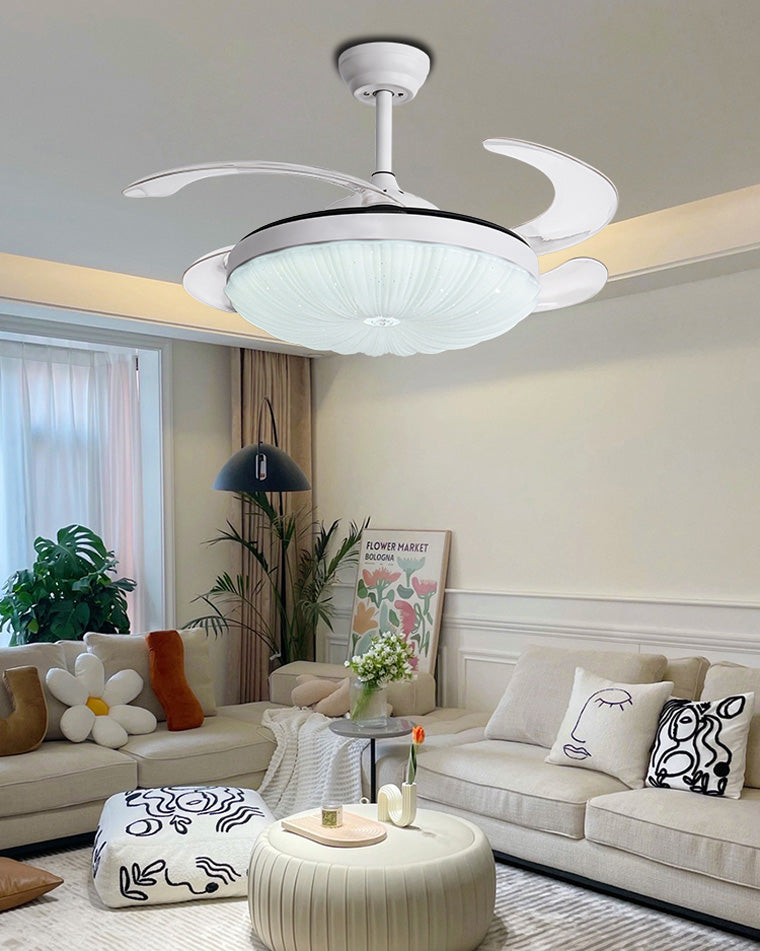 BrightFlow Versatile Lighting Retractable Ceiling Fan