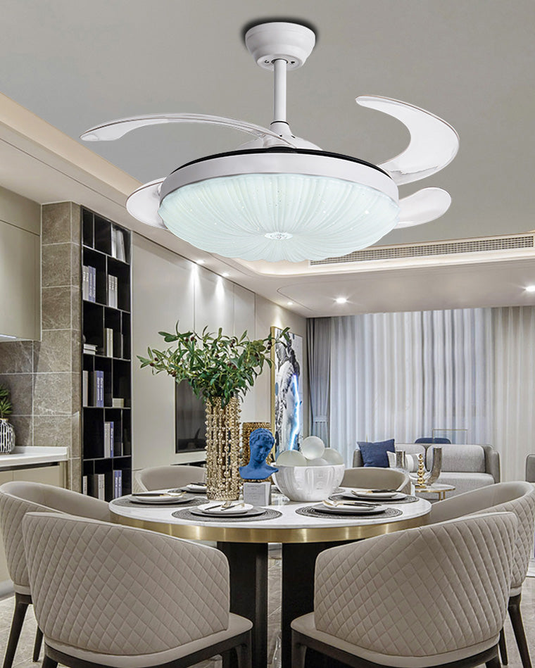 BrightFlow Versatile Lighting Retractable Ceiling Fan