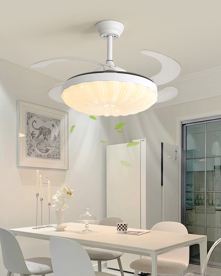 BrightFlow Versatile Lighting Retractable Ceiling Fan