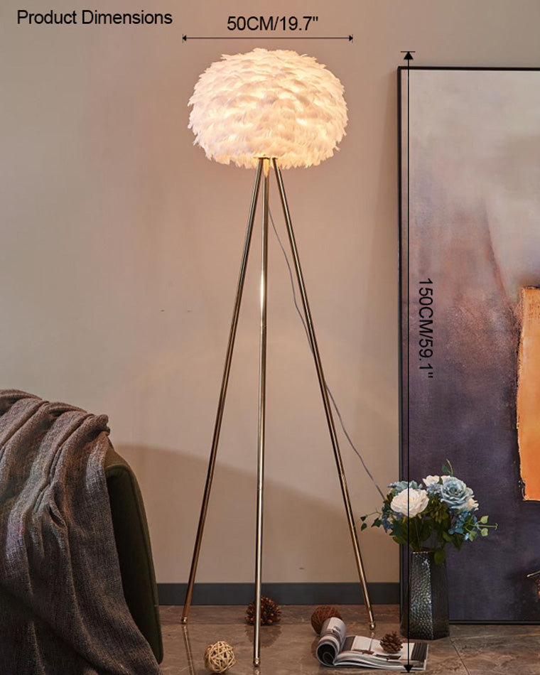 Lampadaire Trépied "Feather"