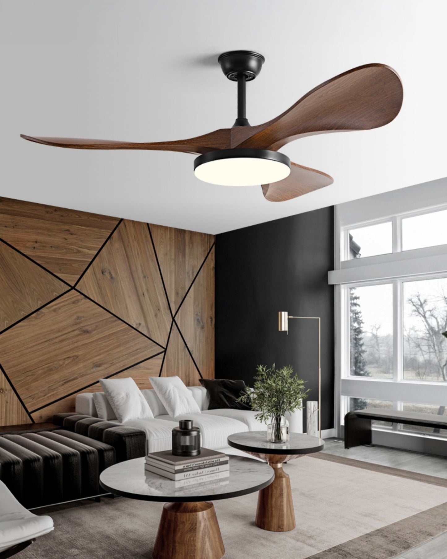 Mid-Century Elegance Ceiling Fan