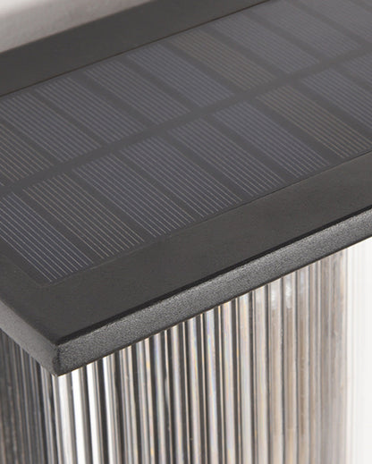 Black Eclipse Solar Sconce – Energy-Efficient Outdoor Wall Lighting
