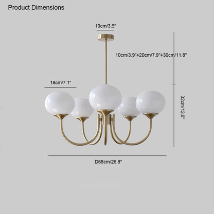 Pink Glass Bubble Chandelier - Glamour Rose