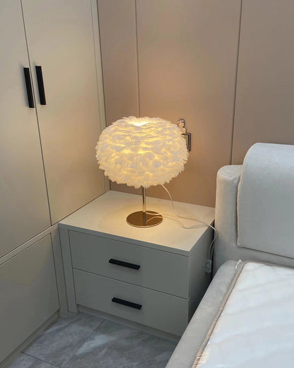 Table Lamp - Globe Feather