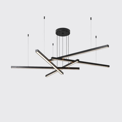 Multi-rod LED chandelier