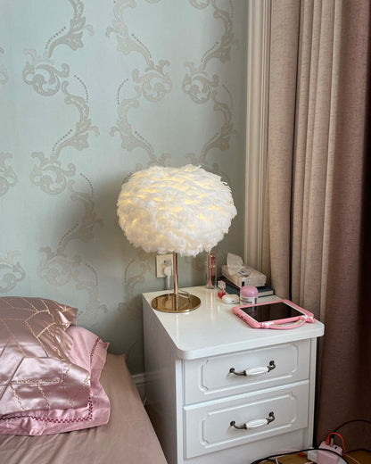 Table Lamp - Globe Feather