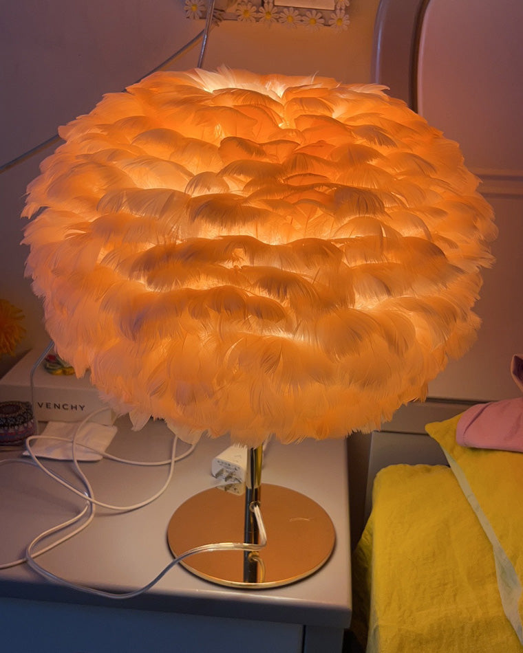 Table Lamp - Globe Feather