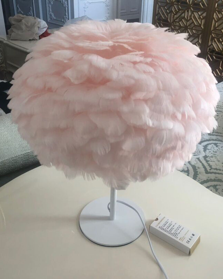 Table Lamp - Globe Feather