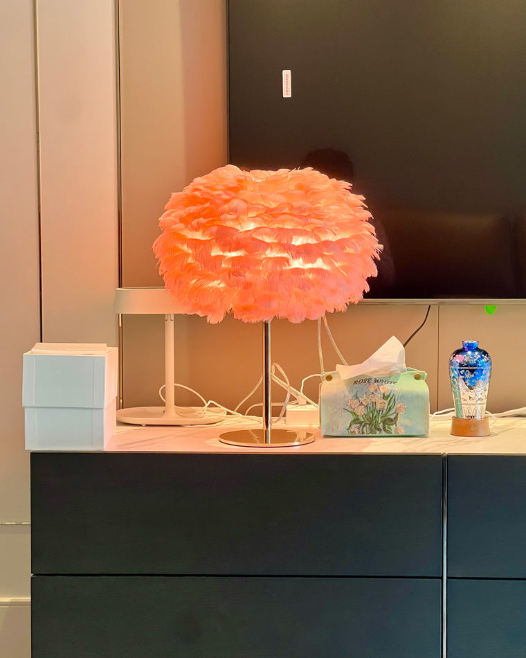 Table Lamp - Globe Feather