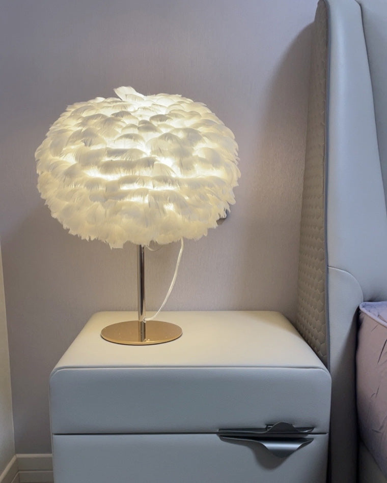 Table Lamp - Globe Feather