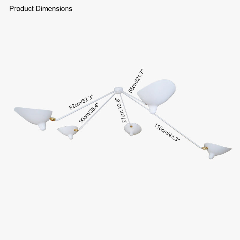 Semi-Flush Mount Ceiling Light - Arms