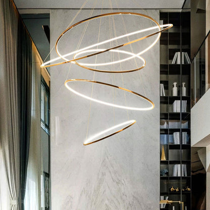 Multi-Tier Ring Chandelier - Halo Tiered Circles