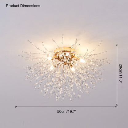 Dandelion Crystal Ceiling Light