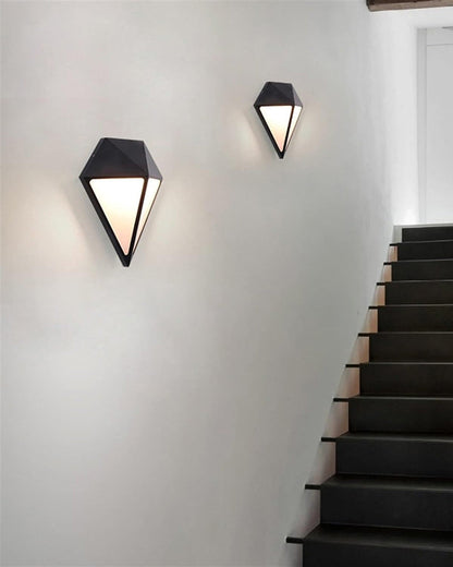 Prisma Black Outdoor Wall Sconce – Elegant Geometric Glow