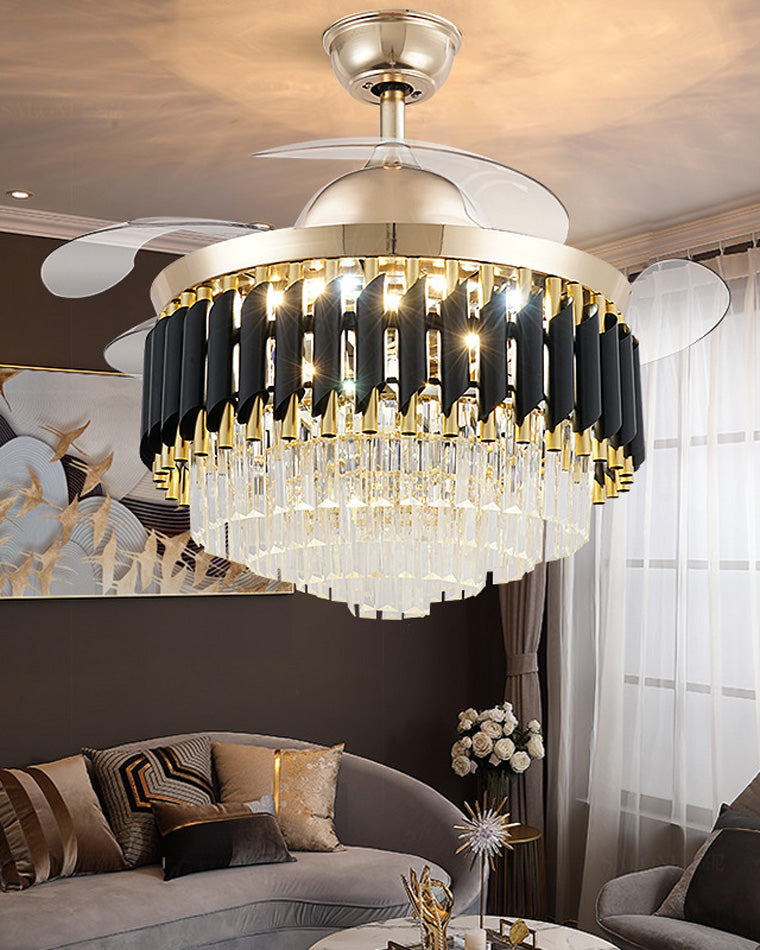 CrystalLux retractable fan