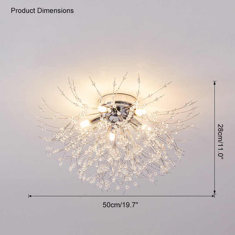 Dandelion Crystal Ceiling Light
