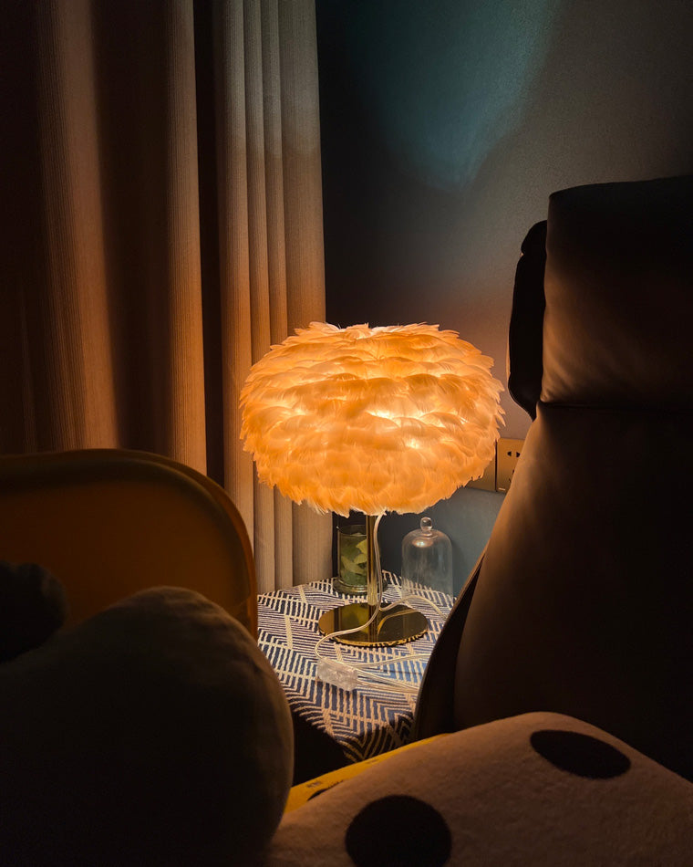 Table Lamp - Globe Feather