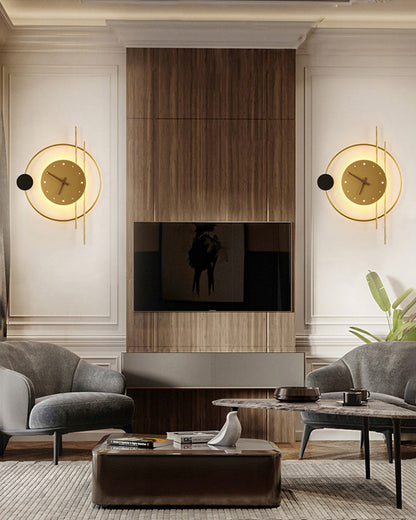 Modern Wall Clock with LED Lighting