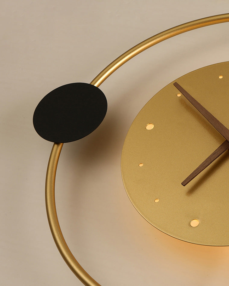 Modern Wall Clock with LED Lighting