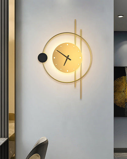 Modern Wall Clock with LED Lighting