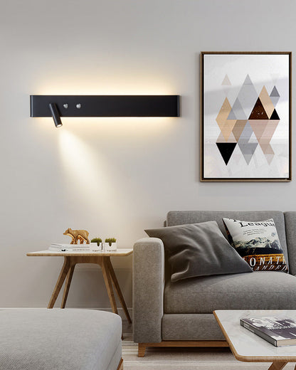 Linear Wall Light with Adjustable Spotlight and Switch